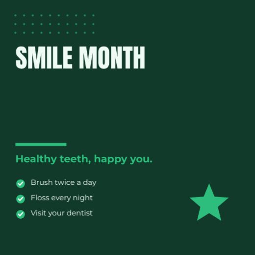 Smile Month Awareness Post template