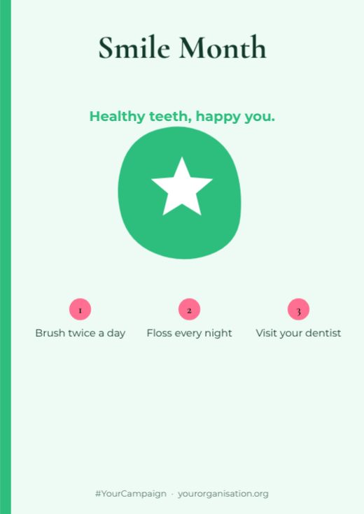 Smile Month Awareness Poster template