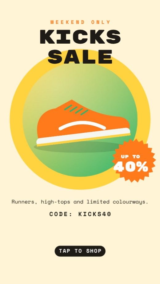 Sneaker Drop Sale Story template