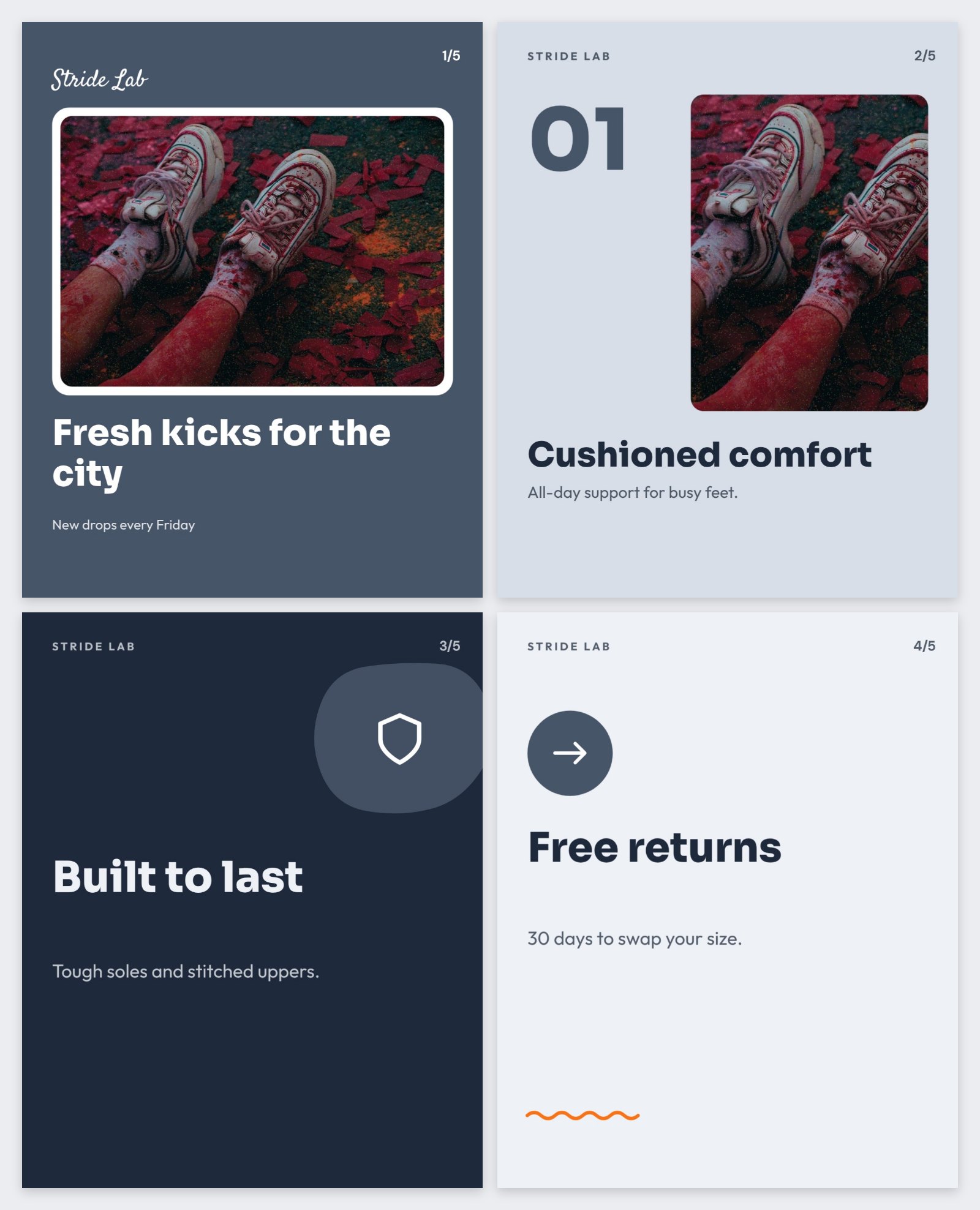 Sneaker Store Instagram Carousel — editable social media template