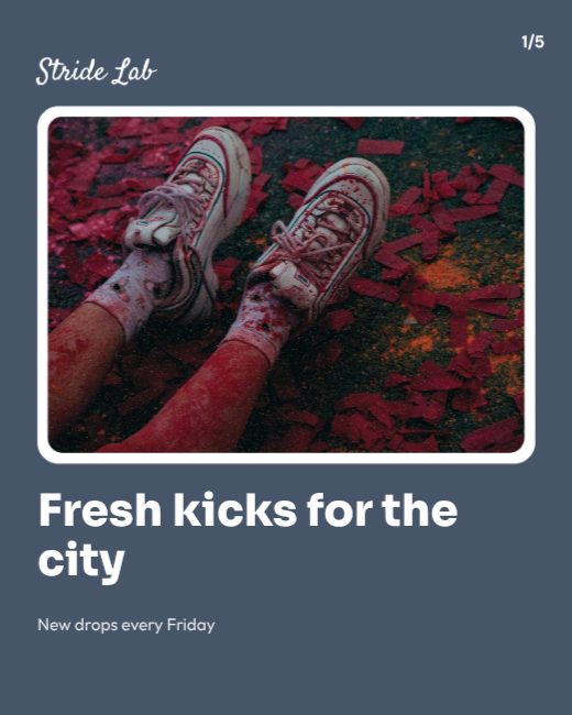 Sneaker Store Instagram Carousel template