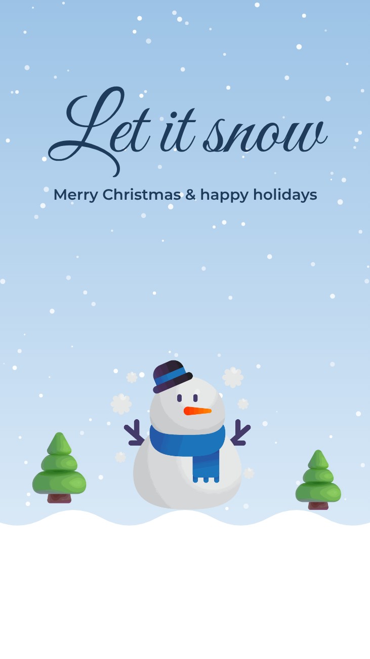 Snowy Christmas Story — editable festivals template