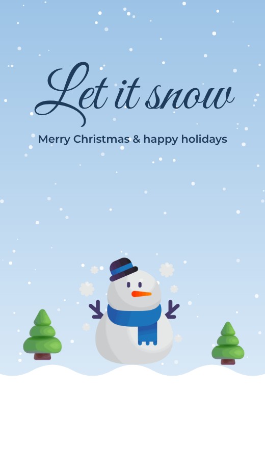 Snowy Christmas Story — free Christmas design template