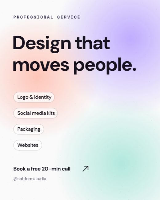 Soft Organic Gradient Design Services template