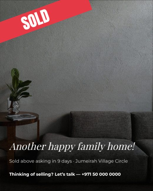 Sold Property Post — free real estate design template