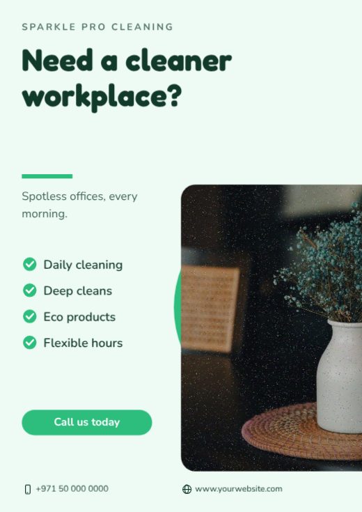 Sparkle Pro Cleaning Question Flyer template