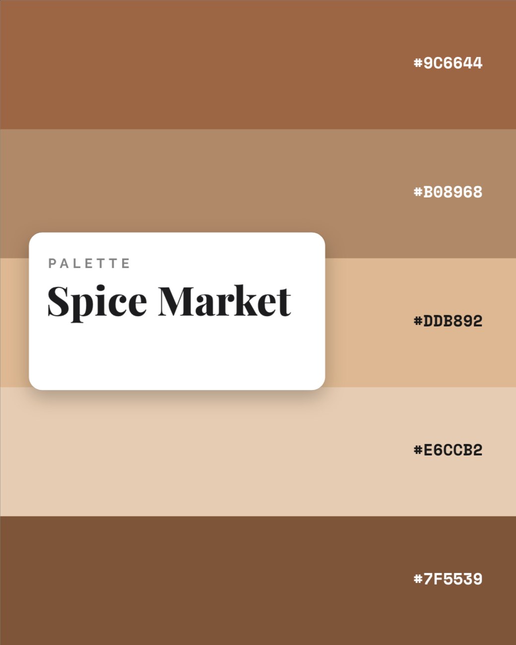 Spice Market Colour Palette Post — editable social media template