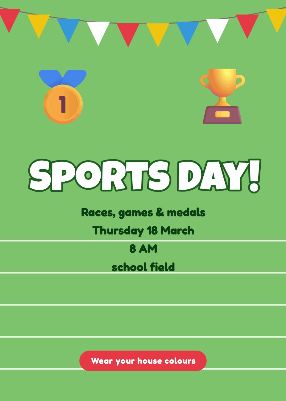 Sports Day Invitation — editable events template