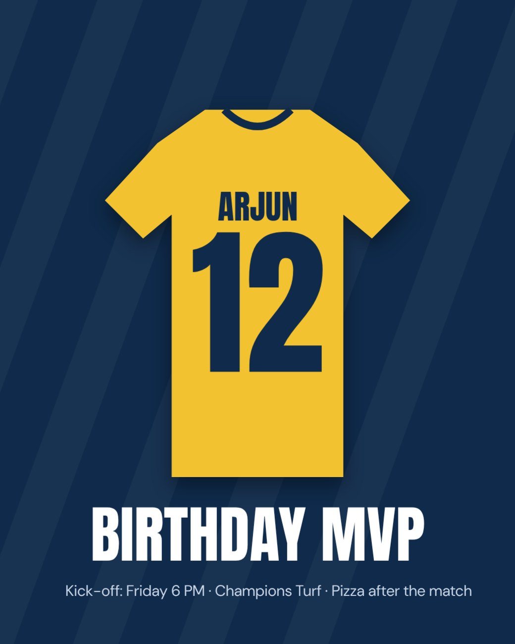 Sports MVP Jersey Birthday Post — editable birthday template