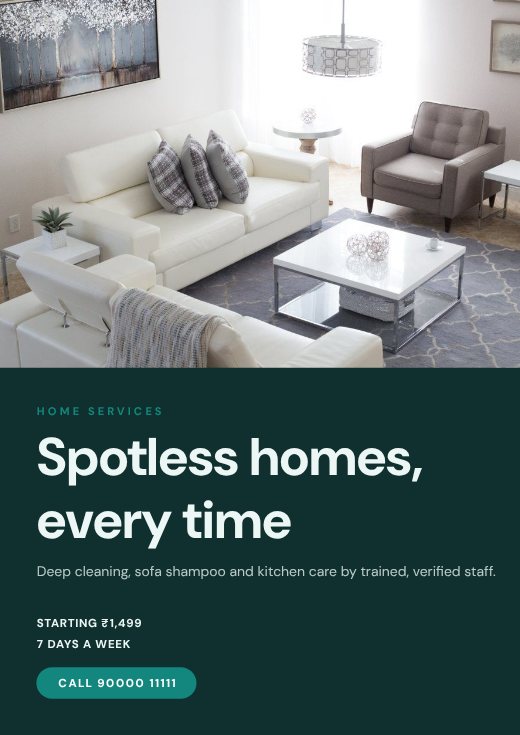 Spotless Home Cleaning Flyer