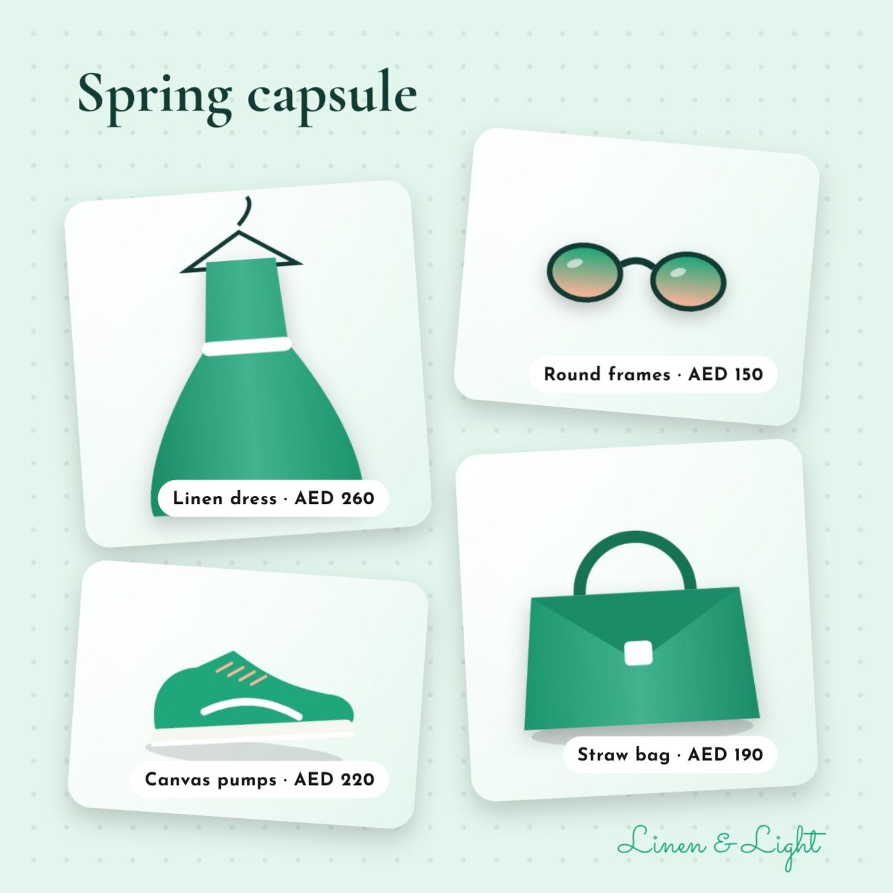 Spring Flat Lay Post — editable marketing template
