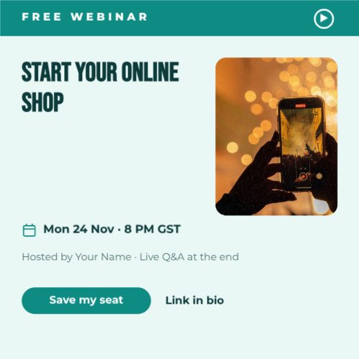 Start Your Online Shop Webinar Post
