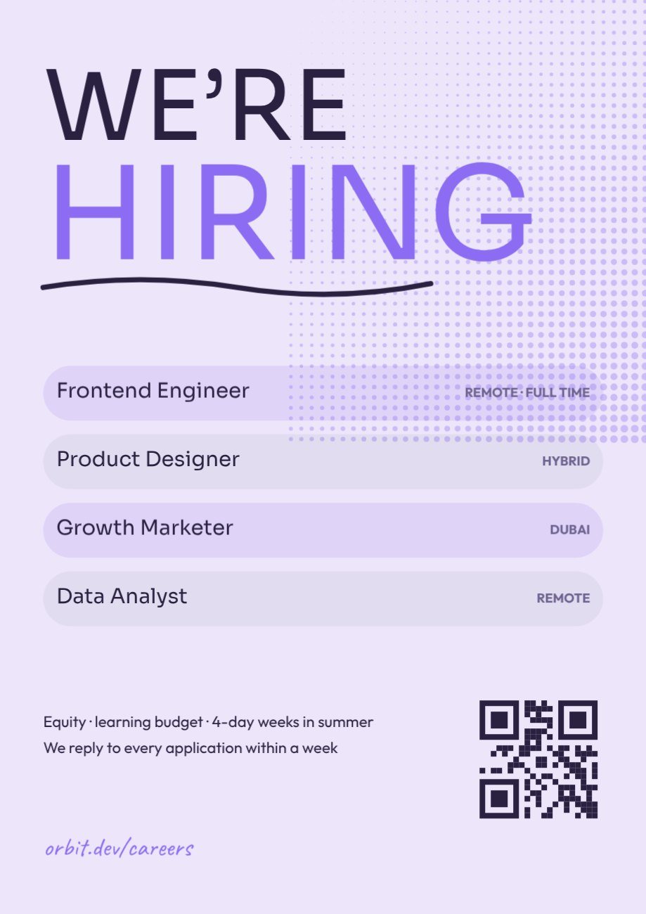 Startup Hiring Flyer — editable marketing template
