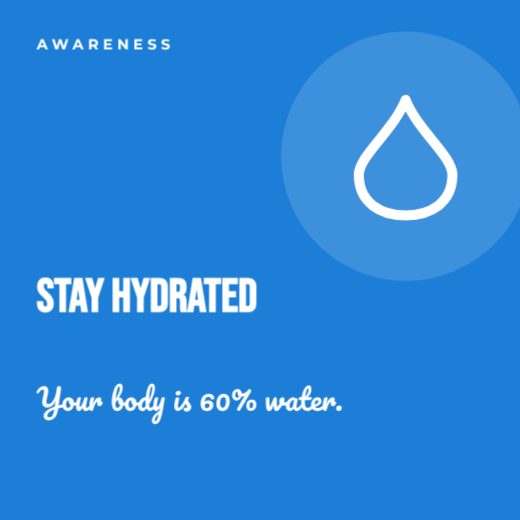 Stay Hydrated Awareness Post template