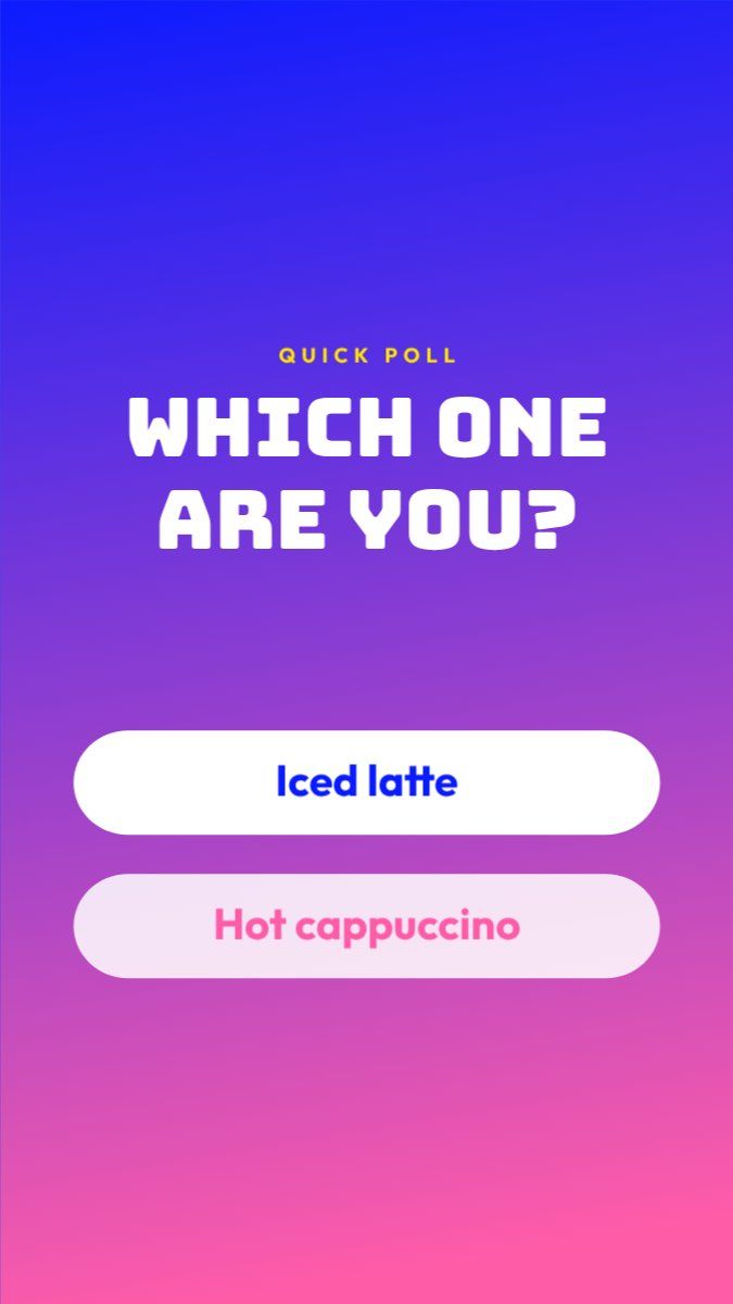 Story Poll Teaser — editable social media template