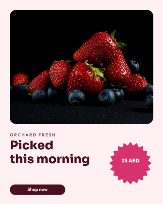 Strawberry Box Product Ad template