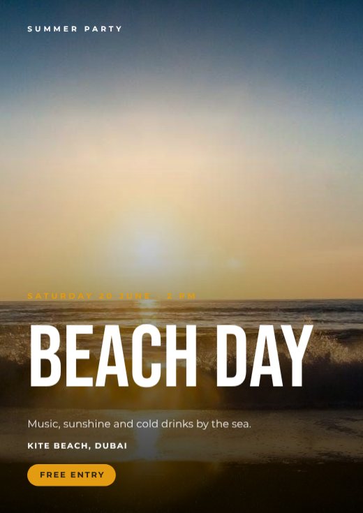 Summer Beach Party Poster