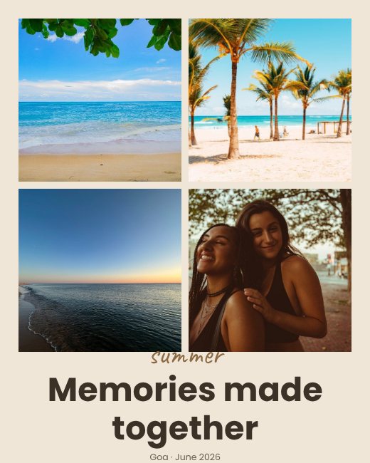 Summer Memories Photo Collage