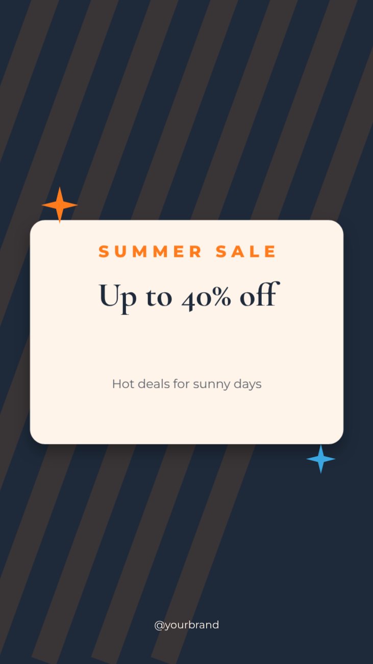 Summer sale Promo Story — editable marketing template