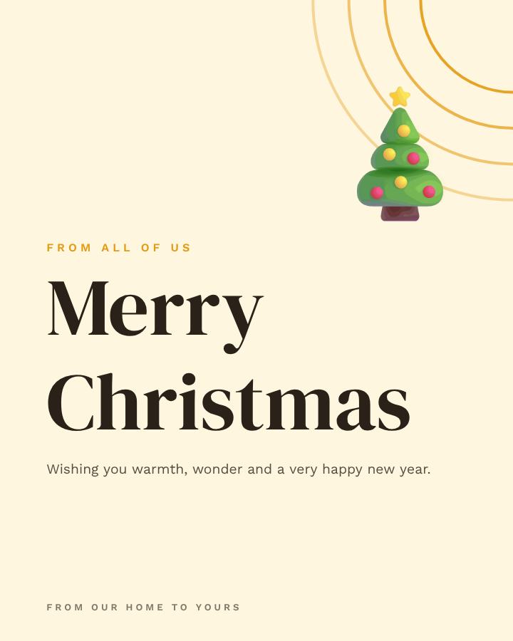 Sunny Christmas Business Wishes Post — editable festivals template