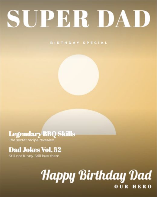Sunny Dad Magazine Cover Post template