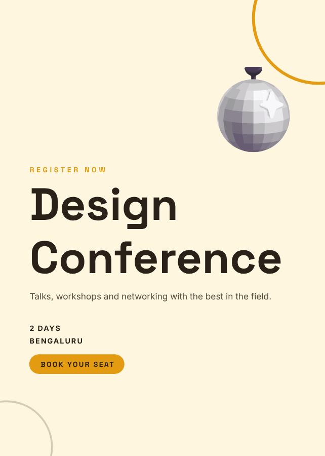 Sunny Design Conference Invitation — editable events template