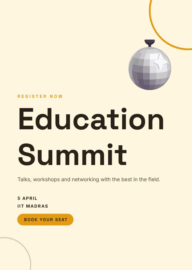 Sunny Education Summit Invitation — editable events template
