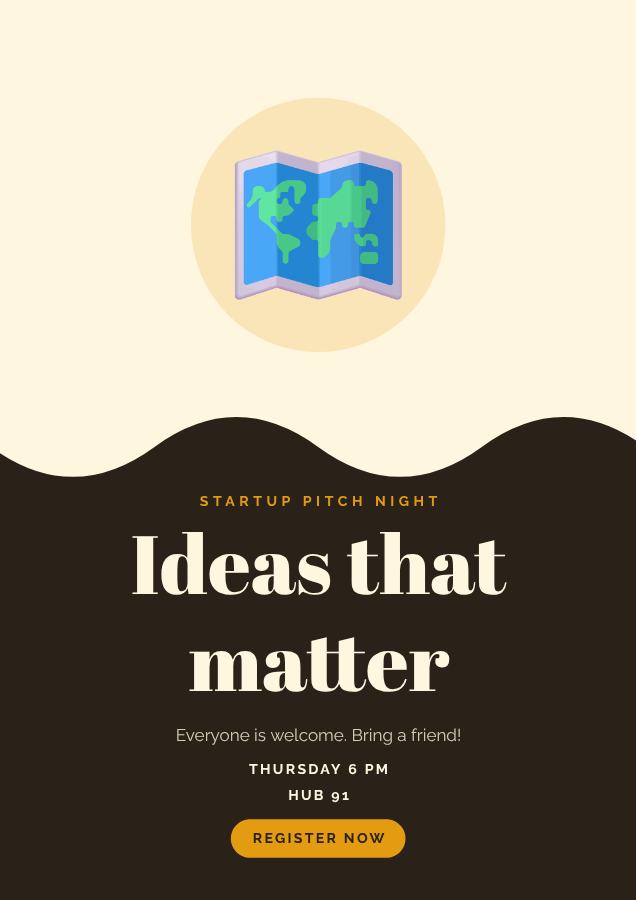 Sunny Ideas that matter Poster — editable marketing template