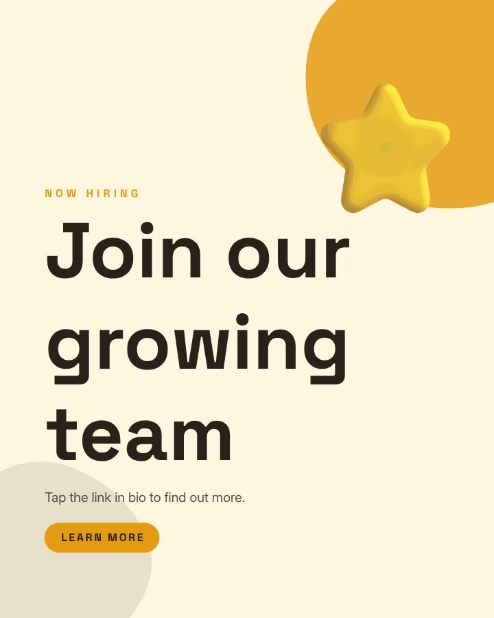 Sunny Join our growing team Announcement Post — editable social media template
