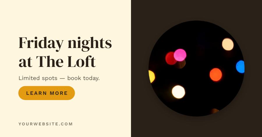Sunny Live Music Facebook Post — editable social media template