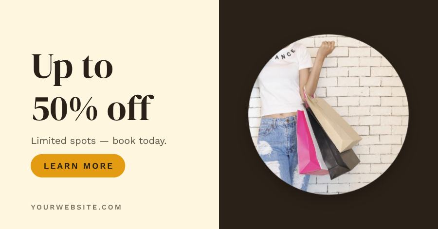 Sunny Weekend Sale Facebook Post — editable social media template