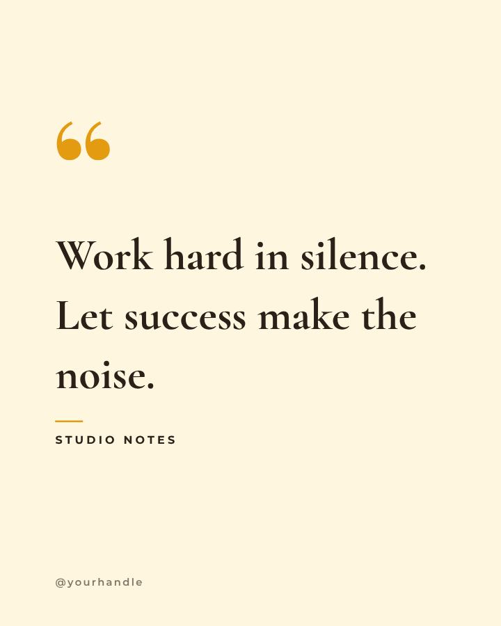 Sunny Work hard in Quote Post — editable social media template