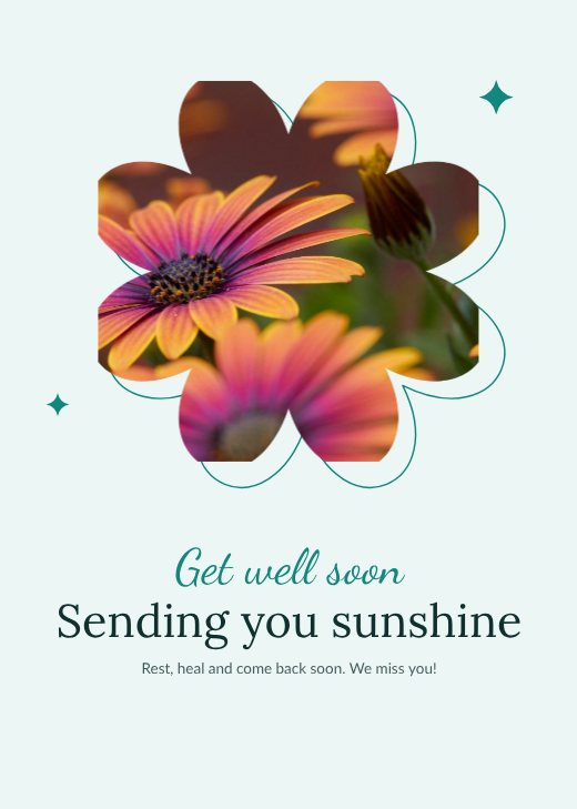 Sunshine Get Well Soon Card