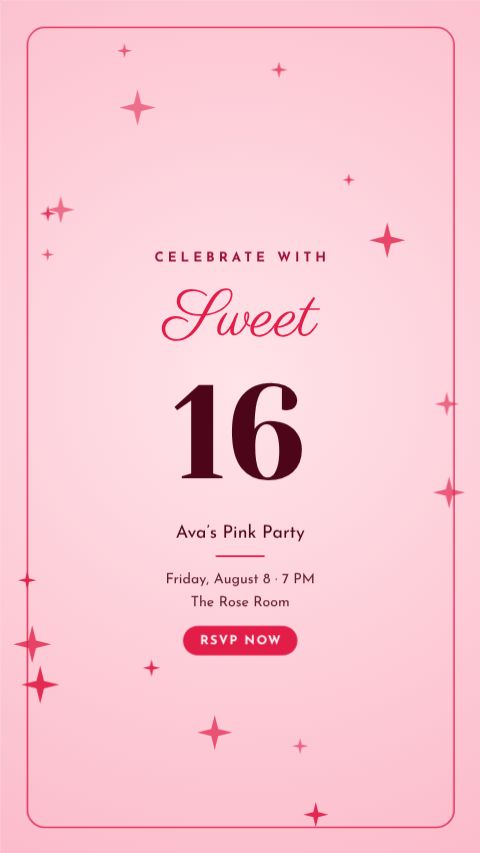 Sweet Sixteen Glam template