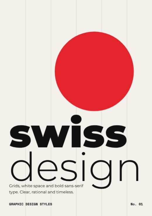 Swiss Design Style Poster template