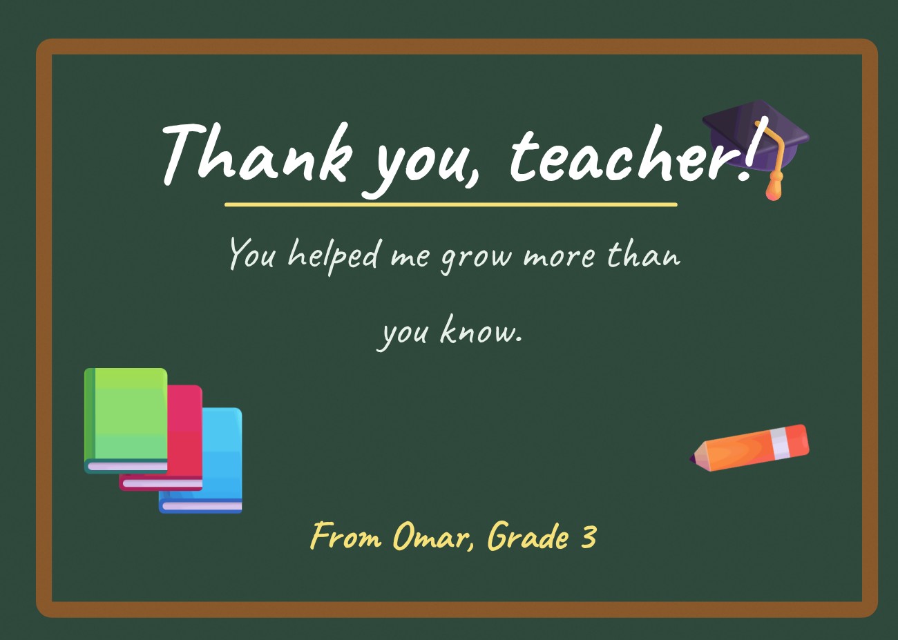 Teacher Thank You Apple Card — editable cards template