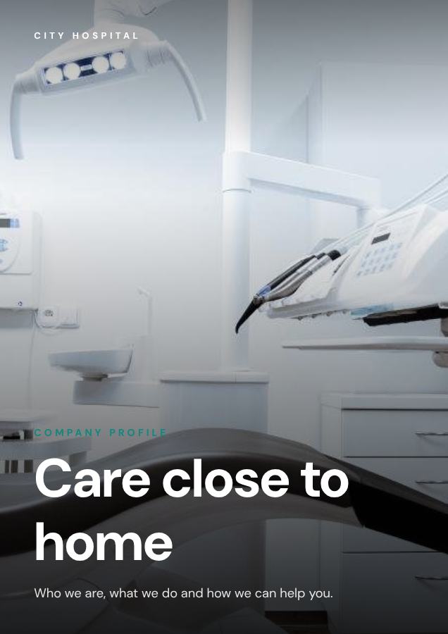 Teal City Hospital Brochure Premium — editable business template