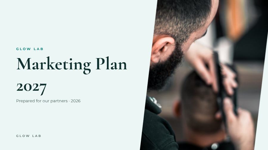Teal Marketing Plan 2027 Presentation Fresh — editable business template