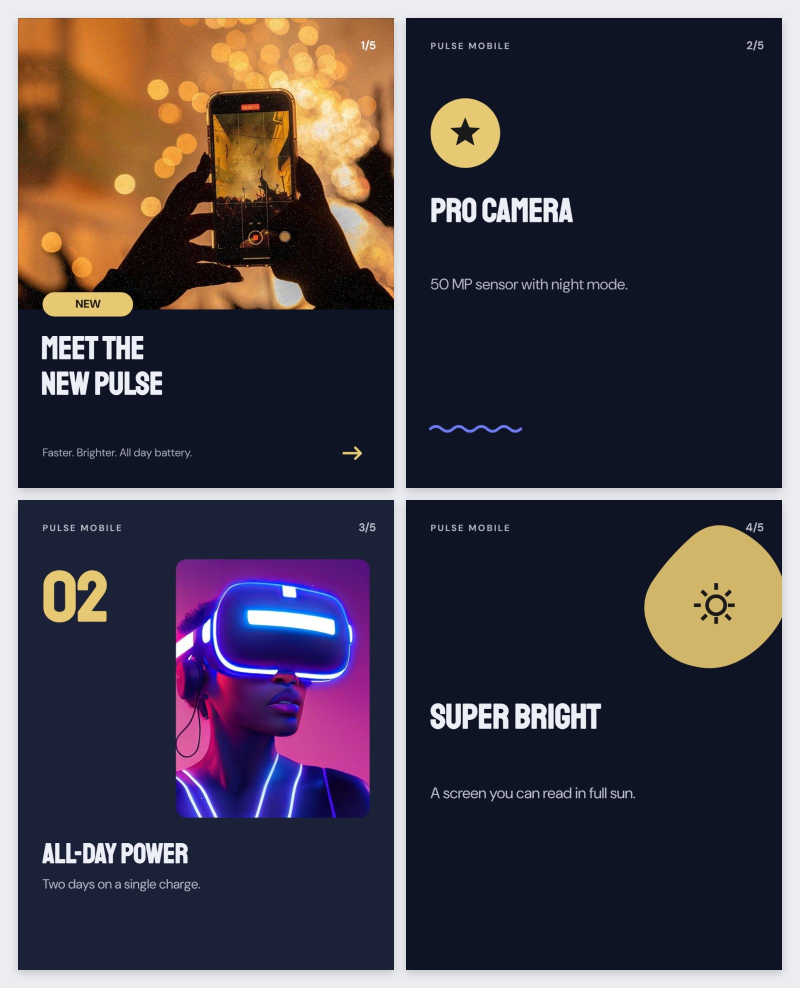 Tech Launch Instagram Carousel — editable social media template