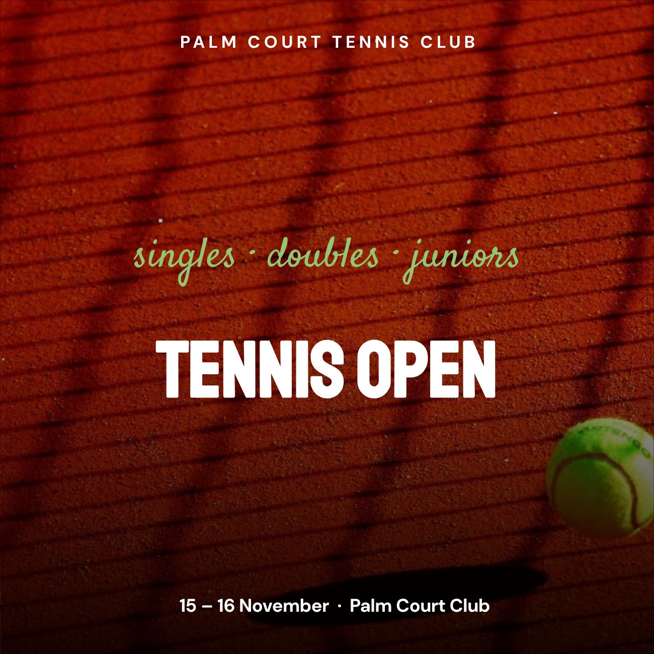 Tennis Open Sports Post — editable events template