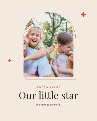 Terracotta Arch Frame Our little star template