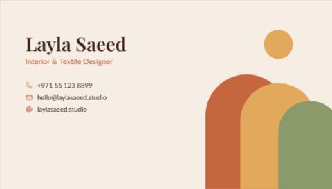 Terracotta Arches Card template