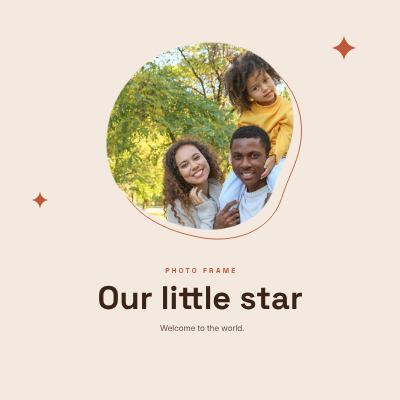 Terracotta Blob Frame Our little star template