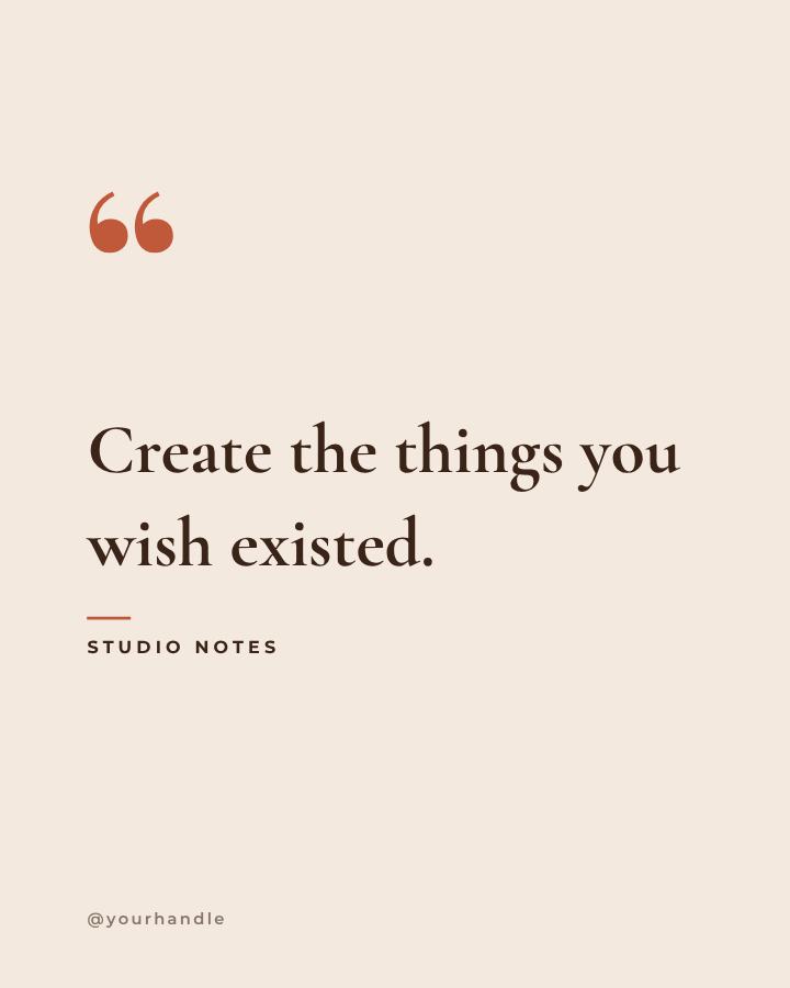 Terracotta Create the things Quote Post — editable social media template