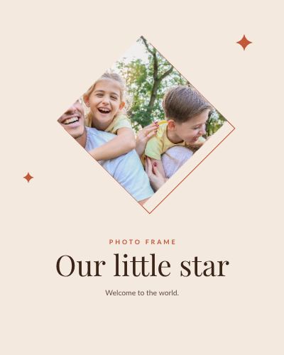 Terracotta Diamond Frame Our little star template