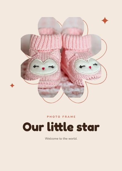 Terracotta Flower Frame Our little star template