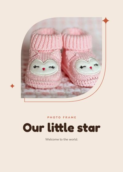 Terracotta Leaf Frame Our little star template