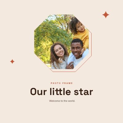 Terracotta Octagon Frame Our little star template