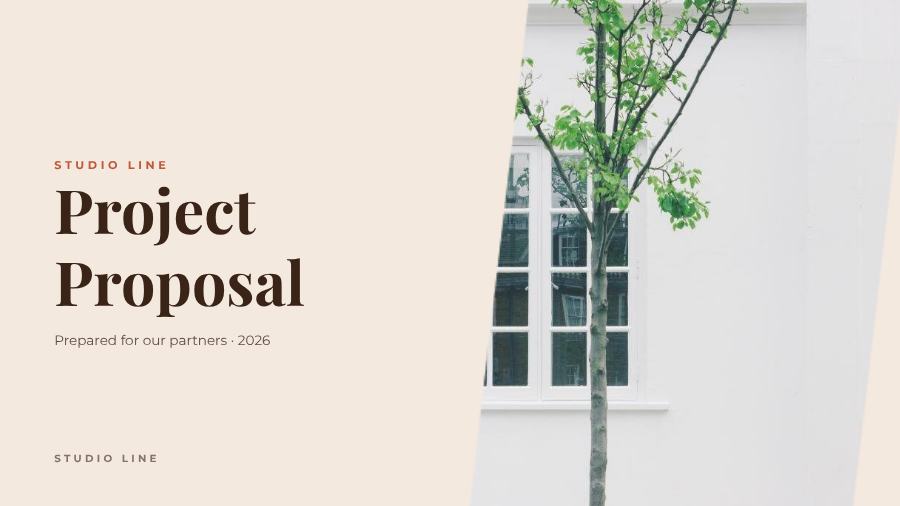 Terracotta Project Proposal Presentation Bold — editable business template