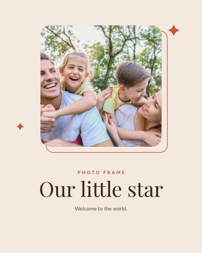 Terracotta Rounded Frame Our little star template